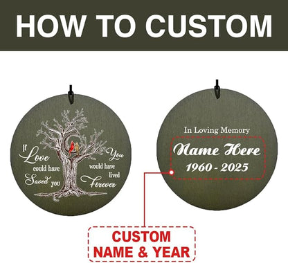Personalized Outdoor Sympathy Wind Chimes, Mourning Wind Chimes for the Loss of A Beloved Father/Mother/Lover, Condolence Gift, Home Decor, Outdoor Garden Patio, Product in USA