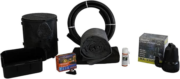 HALF OFF PONDS Savio Pond Free 3300 Waterfall Kit, with 7.5 ft by 15 ft EPDM Liner and 3,300 GPH Water Pump - PSS50