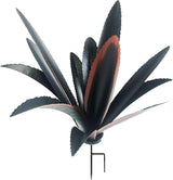 DIY Metal Agave Plant Art Yard Tequila Art Sculpture (9 Leaves -Black)