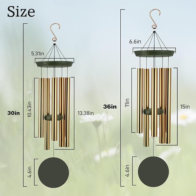 ASTARIN Wind Chimes Outdoor for The Loss of Mom Dad, Personalized Customized WindChimes for Loss of Loved One, Memorial Wind Chime as Sympathy Gift, Home Garden Patio Décor, 36''(Produced in USA)