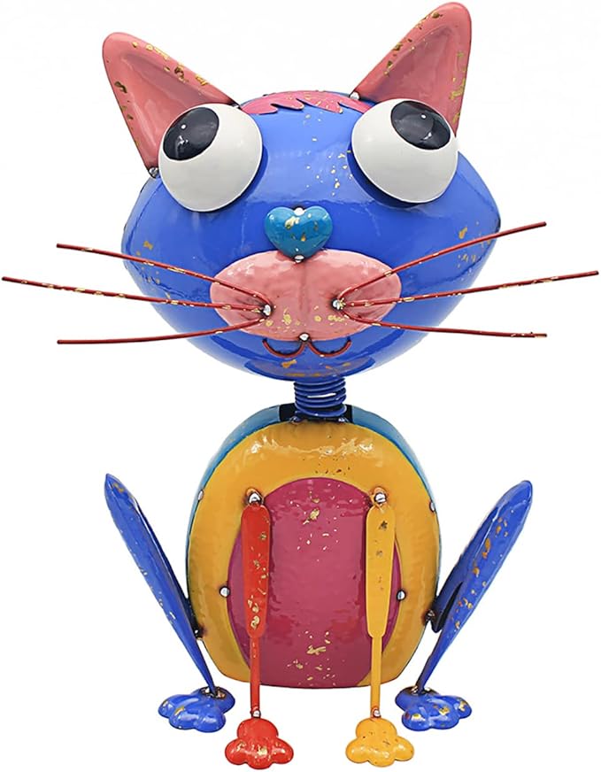 Lesser & Pavey Outdoor Statues, Metal, Multicolor, Approx 13 inches Tall by 9 inches Long