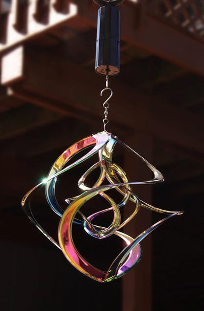 Red Carpet Studios The Original Cosmix Deluxe Helix Wind Spinner, Medium 14-Inch, Double Rainbow