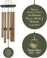 Personalized Wind Chimes 36inch, in Loving Memory of Sympathy Wind Chimes, Candle Design Memorial Wind Chime, Loss of Loved Dad/Mom Outdoor, Listen to the Wind (Produced in USA)