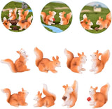 Yardwe 32 Pcs Little Squirrel Ornament Micro Ornaments Squirrel Shape Decor Miniature Squirrel Ornament Fairy Garden Adornment Squirrel Figures Mini Bunny Toys Kid Toys Statue Plant Resin