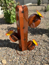 Metal Saguaro Cactus - Garden Art (Copper)