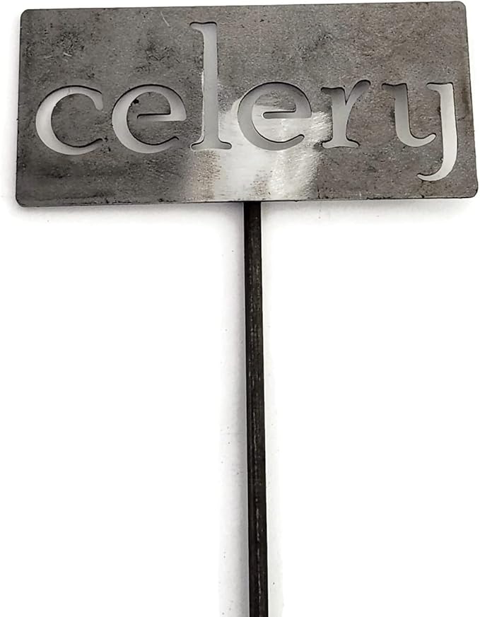 Classic Metal Garden Markers 19 Inches Tall (celery, Raw, Unfinished Steel (will rust with time))