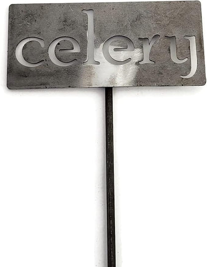 Classic Metal Garden Markers 19 Inches Tall (celery, Raw, Unfinished Steel (will rust with time))