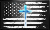 American Jesus Cross Flag 3x5 Ft Outdoor Indoor With Grommet Garden Yard Banner Decorative Sign