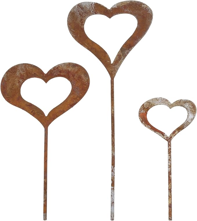 Metal Rusted Animals Garden Stakes Art Statues Backyard Yard Sidewalks Outdoor Backyard Decorations Metal Stake