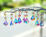 KANPURA 25pcs 38mm Suncatcher with Crystals Horse Eyes Chandelier Prism Replacement Pendant,Hanging Crystals Glass Octagon Beads for Window Christmas Tree Home Decor(AB)