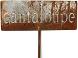 Classic Metal Garden Markers 19 Inches Tall (cantaloupe, Naturally Rusted)