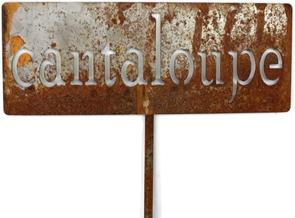Classic Metal Garden Markers 19 Inches Tall (cantaloupe, Naturally Rusted)