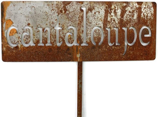 Classic Metal Garden Markers 19 Inches Tall (cantaloupe, Naturally Rusted)