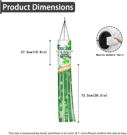Jeiento St Patrick Day Green Leaves Windsock Flag Hanging Decoration for Happy Thanksgiving Party 2 Pack 40Inch Wind Sock Flag for Home Yard Garden Farmhouse