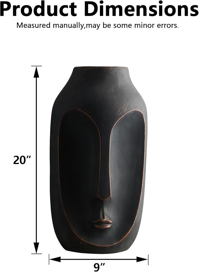 Wallowa 20 Inch Tall Large Statue, Garden & Home Decor, Modern Art, Artificial Stone, Bronze, 1 Pack