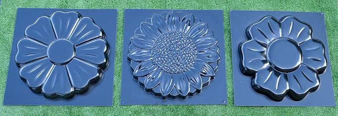 Concrete Mold DIY Sold 1 Mold Flower Stepping Stone Concrete Cement Mould Garden Path Floral Style (S53+S54+S55)