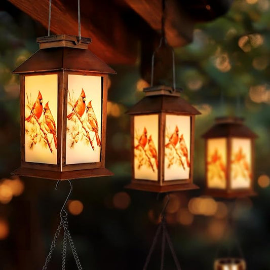 Cardinal Wind Chime Outdoor Solar Energy, Gifts for Women, Mothers, Grandmothers and Fathers, Garden Outdoor Decoration, Christmas, Mother's Day, Thanksgiving and Birthday Gifts