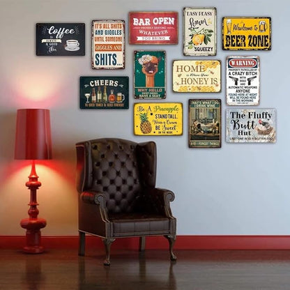 Renokes She Shed Sign - She Shed Entryway Decor, Vintage Decor Home Garden Patio Wall Decoration Woman Cave Sign, 12x8 in