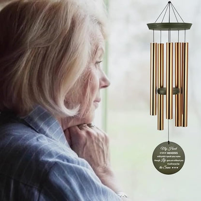 Personalized Wind Chimes 36inch, in Loving Memory of Sympathy Wind Chimes, Memorial Funeral Gifts, Cardinal Bird Deep Tone Wind Chime, Loss of Loved Dad/Mom Outdoor (Produced in USA)