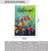 Welcome Garden Flag 12 X 18 In Outdoor Summer Spring Fairy Flowers Dragonfly Floral Mini Yard Flag House Flags Farmhouse Sign For Home Garden Decoration Banner