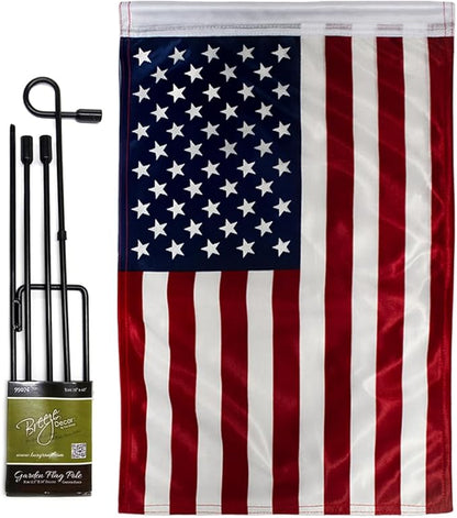Independence Day Flag American Flags For Outside House Garden Stake Kit Wall Decor Home Cemetery Decoration For Grave Yard 4th Of July US Poster 911 Memorial Door Canvas USA Poster Gifts