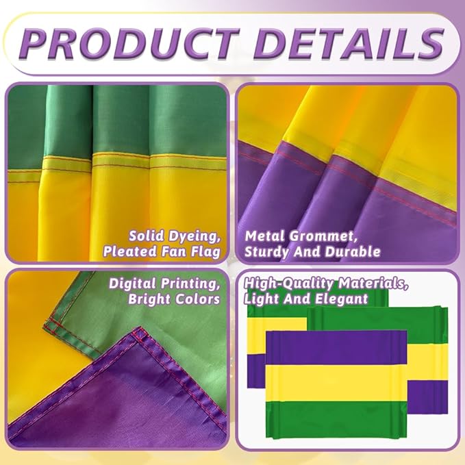 Graduation Party Decorations Bunting Flag & Mardi Gras Banner 2x20Ft Bunting Flag Class of 2026 Graduation Déco School Outdoor Porch Decor for Birthday & Events
