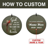 Personalized Wind Chimes, God Sympathy Gifts, 36inch Memorial Wind Chimes, Cross Windchime for Loss of Loved Dad/Mom, Cardinal Wind Chime for Funeral Outside Decor (Produced in USA)