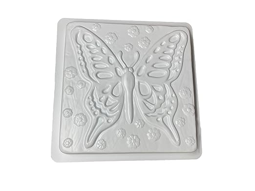 Butterfly Stepping Stone Mold, Concrete Stepping Stone Mold, Garden Decor Mold, 15.5" Square ***NOT A Finished Stone***