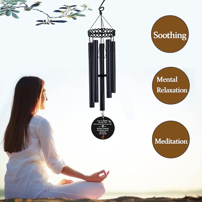 Cardinal Memorial Wind Chimes for Outside,Sympathy Windchime for Loss of Loved One,Sympathy Memorial Gifts in Memory of Mother Father Mom Husband Dad Son,Bereavement Wind Chimes Outdoor Deep Tone