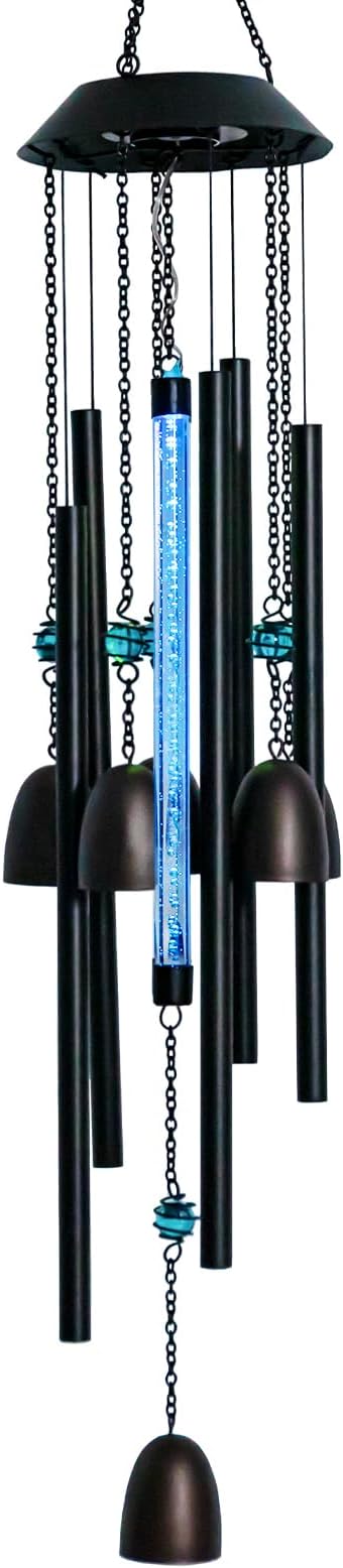 Taman Solar Wind Chime for Outside - 30" Led Color Changing Wind Chime Valentine's Day Gift Decorative Memorial Gift, for Home, Outdoor, Yard, Patio,Garden Decor