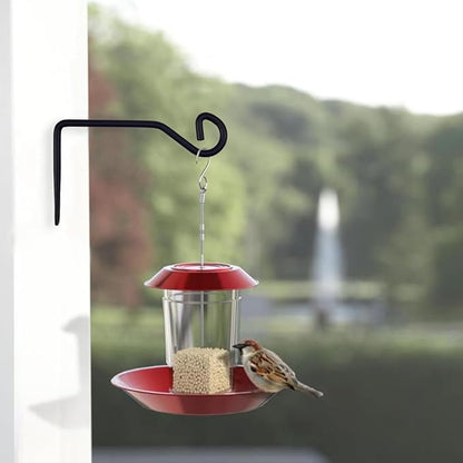 2 Pcs 6.7 Inch Black Plant Hanger Hooks Indoor/Outdoor Wall Mount. Metal Heavy Duty Hanging Plant Holder.Hanging Holder for Bird Feeders, Wind Chimes, Flower Baskets (Black, 2Pcs)