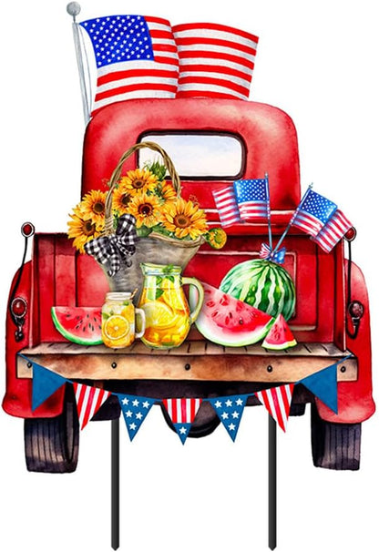 Briarwood Lane American Pickup Picnic Metal Art