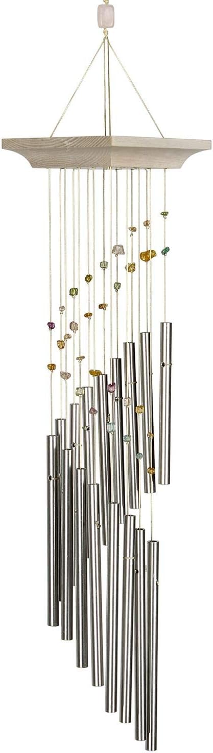 Woodstock Chimes Signature Collection, Woodstock Mystic Spiral, 22'' Confetti Decor Designs Wind Chimes for Outdoor, Patio, Home or Garden Décor (MSC)