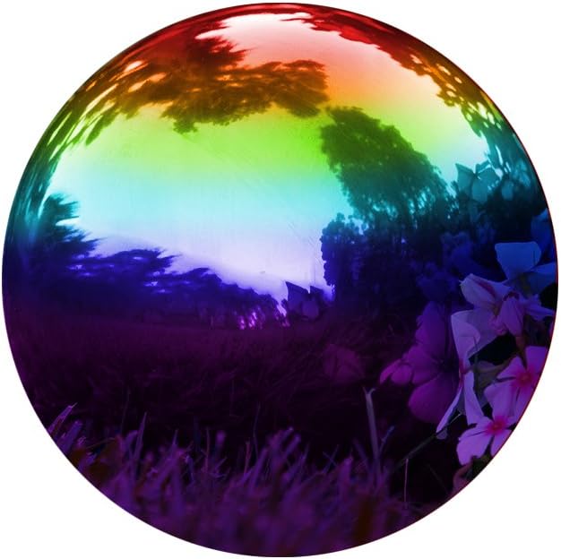 Trademark Innovations Gazing Mirror Ball - Stainless Steel - 8" (Rainbow)