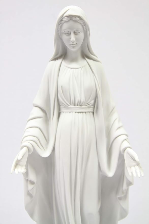 Vittoria Collection 19 Inch Our Lady of Grace Italian Statue Sculpture Figurine Made in Italy Indoor Outdoor Garden