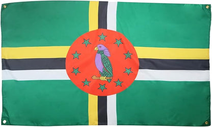 AZ FLAG Dominican Flag 150 x 90 cm with 4 Eyelets Dominican Pavilion for Balcony or Wall