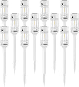 LETMY 12 Pack Solar Pathway Lights Outdoor, Bright Solar Lights Outdoor Waterproof IP65, Solar Garden Lights Outdoor for Yard Walkway Driveway Landscape Garden Decor （White）