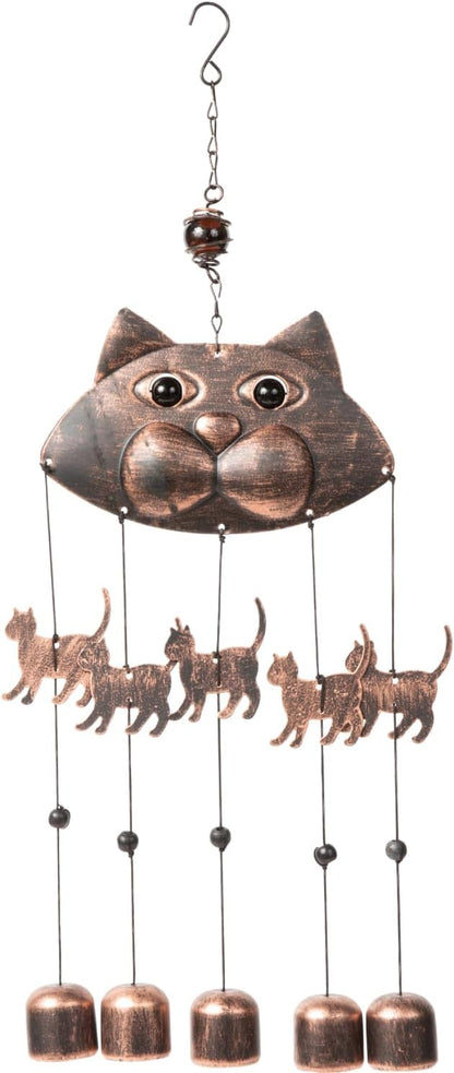 VP Home 20" H Fancy Cat Wind Chimes for Outside Unique Cat Memorial Windchime for Outdoor Decoration and Garden Decor Cat Chimes are for Women, Mom, Grandma, Unisex