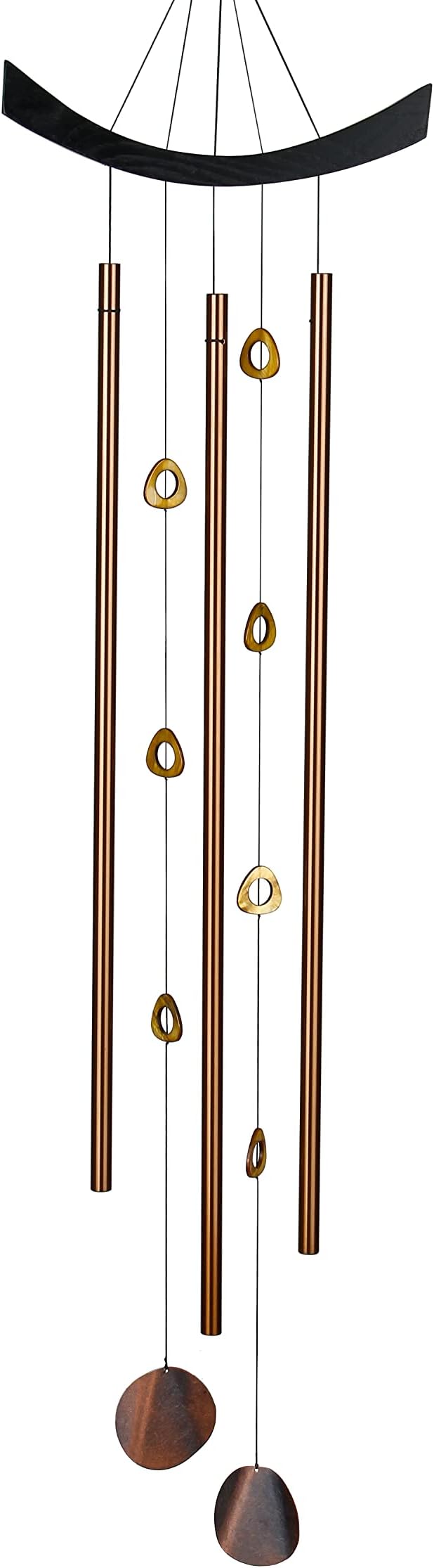 Woodstock Chimes Signature Collection, Woodstock Feng Shui Chime, 41'' Chi Energy Tiger's-Eye Eastern Energies Wind Chimes for Outdoor, Patio, Home or Garden Décor (CET)
