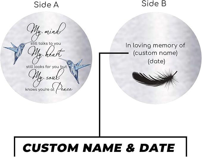 ASTARIN Personalized 30" Bereavement Wind Chimes for Outside, Memorial Gift in Remembrance of a Loved One, Sympathy Gift for Loss of Mother Father Husband, Garden Patio Decor