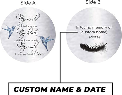 ASTARIN Personalized 30" Bereavement Wind Chimes for Outside, Memorial Gift in Remembrance of a Loved One, Sympathy Gift for Loss of Mother Father Husband, Garden Patio Decor