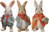 Garden Statues Resin Outdoor Rabbit Figurines Easter Bunny Garden Statue Cute Mini Bunny Figurine Sculpture Yard Animal Statues Yard Ornaments Decor