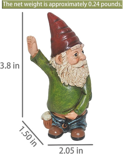 Gnome Garden Decor: Enchanted Garden Characters, Tree Trunk Gnome Statue - Ideal for Outdoor Balconies, Gardens, Courtyards, Lawns, Moss, and Bonsai Doll Sculpture Decor