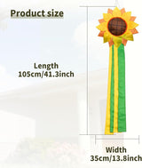 9KM DWLIFE Sunflower Windsock for Outside – 42 Inch Outdoor Windsock Hanging Decor | Durable Polyester Garden Wind Sock Flag for Yard, Patio, Deck, Porch Seasonal Decoration
