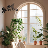 hogardeck Plant Hangers Outdoor Decor, 2 PCS 10” Metal Hanging Plant Bracket with Buttterfly and Flower for Garden Patio Yard Decor, Plant Hooks for Hanging Plants, Bird Feeder, Wind Chime, Lantern