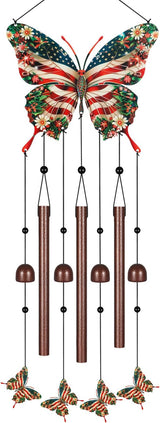 Gifts for Mom, Wind Chimes for Outside Perfect for Outdoor Gardens Patios Home Decor, Features Melodious Tones Create a Zen Atmosphere, Retirement Gifts for Women Men(Colorful Butterfly)