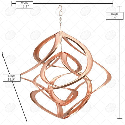 Red Carpet Studios The Original Cosmix Deluxe Helix Wind Spinner, Medium 14-Inch, Double Copper