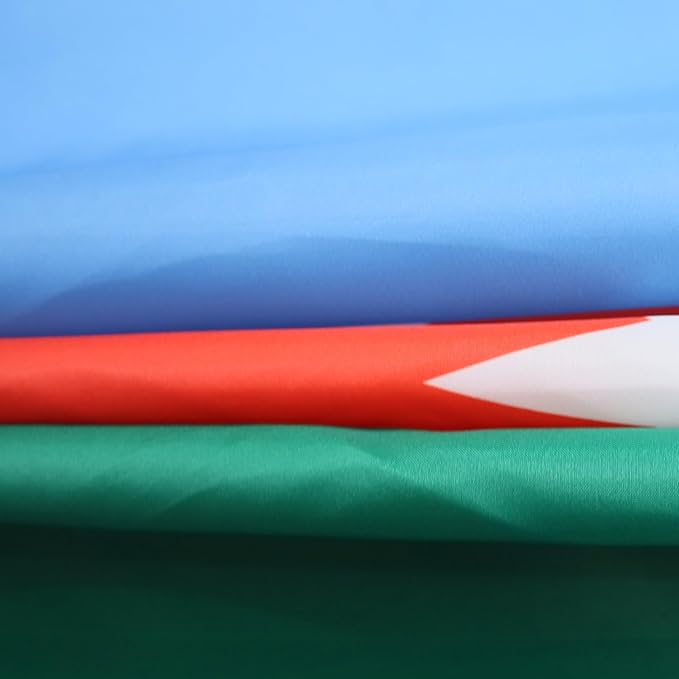 AZ FLAG Azerbaijan Flag 150 x 90 cm with 4 Eyelets Azerbaijan Flag for Balcony or Wall