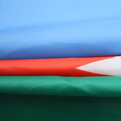 AZ FLAG Azerbaijan Flag 150 x 90 cm with 4 Eyelets Azerbaijan Flag for Balcony or Wall