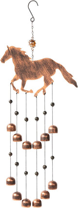 Dawhud Direct 24-inch H Galloping Horse Wind Chimes for Outside Unique - Moon Decor - Galloping Horse Windchimes - Outdoor Decorations - Garden Decoration, Gift for Women, Mom, Grandma, Unisex
